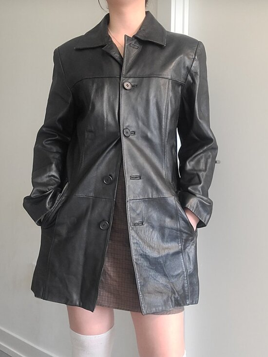 Daniel's Vintage Slim Midi Leather Jacket - Picture 2 of 3